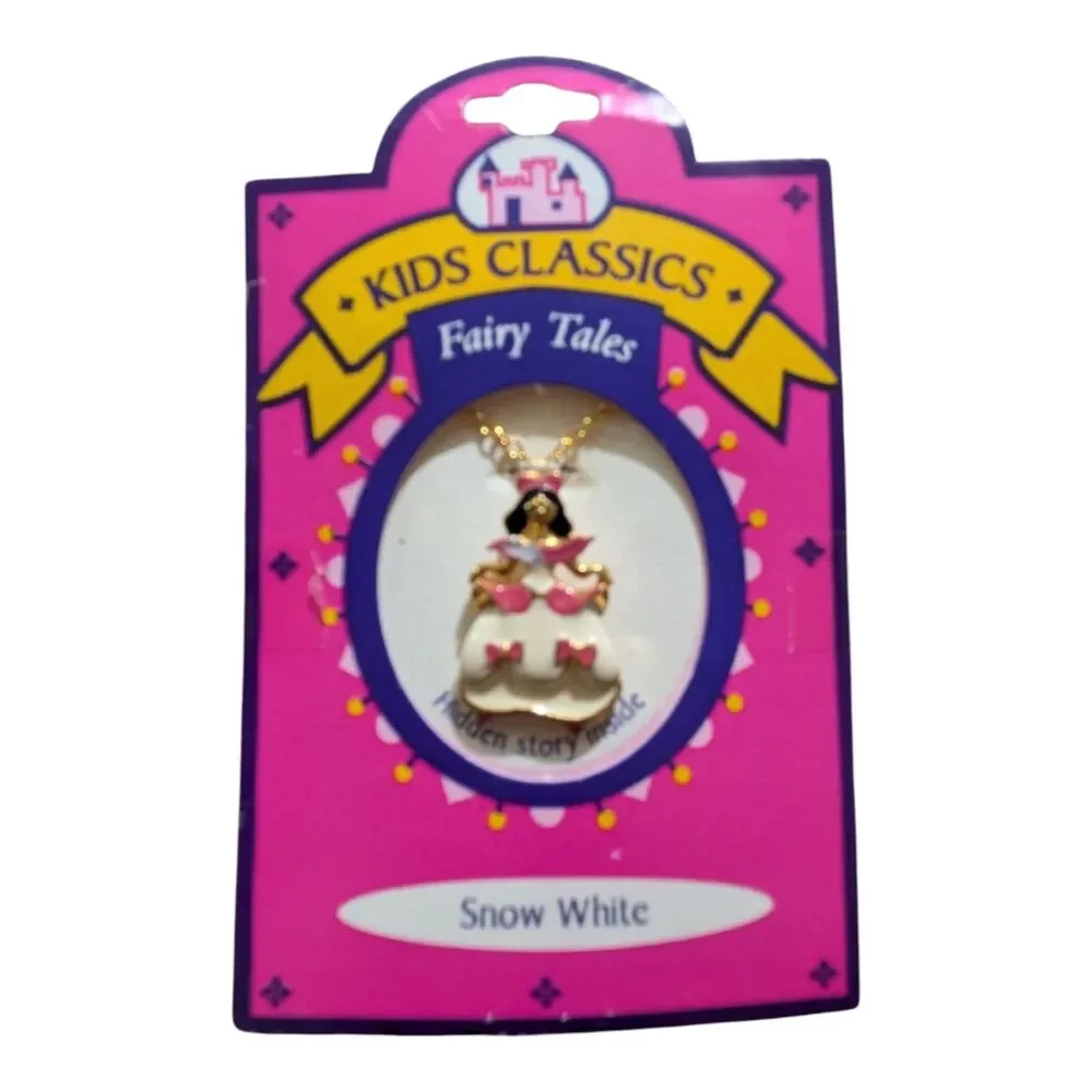 Vintage Kids Classics Fairy Tale Necklace Set, Red Riding Hood & Snow White